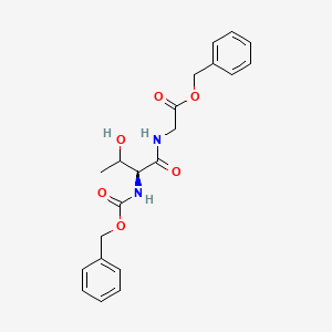molecular formula C21H24N2O6 B11947698 Carbobenzyloxy-L-threonylglycine benzyl ester CAS No. 16305-79-6