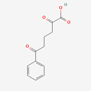 molecular formula C12H12O4 B1194770 2,6-Dioxo-6-phenylhexanoic acid 