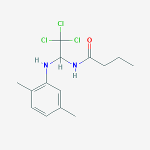 molecular formula C14H19Cl3N2O B11947719 N-{2,2,2-trichloro-1-[(2,5-dimethylphenyl)amino]ethyl}butanamide 