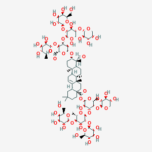molecular formula C87H138O49 B1194778 Saponoside D CAS No. 29741-72-8