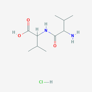 molecular formula C10H21ClN2O3 B11947789 D-Valyl-L-valine hydrochloride CAS No. 69871-99-4