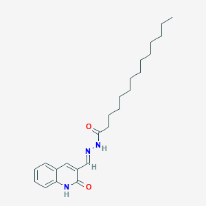 molecular formula C24H35N3O2 B11947790 N'-((2-Oxo-1,2-dihydroquinolin-3-yl)methylene)tetradecanehydrazide CAS No. 881664-59-1