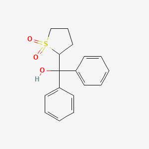 molecular formula C17H18O3S B11947818 alpha,alpha-Diphenyl-2-sulfolanemethanol CAS No. 14799-06-5