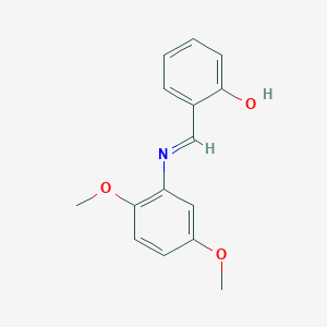 molecular formula C15H15NO3 B11947874 alpha-(2,5-Dimethoxyphenylimino)-O-cresol CAS No. 15674-09-6