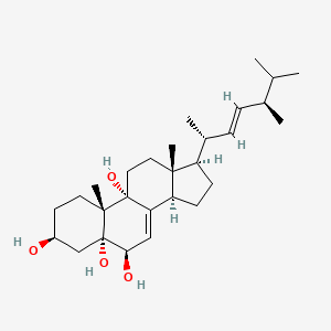 molecular formula C28H46O4 B1194790 (22E,24R)-麦角甾-7,22-二烯-3β,5α,6β,9α-四醇 CAS No. 88191-06-4
