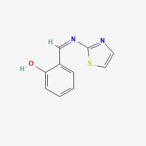 molecular formula C10H8N2OS B11947945 Phenol, o-(N-2-thiazolylformimidoyl)- CAS No. 21151-43-9