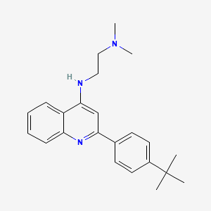 molecular formula C23H29N3 B11947968 N1-(2-(4-(tert-Butyl)phenyl)quinolin-4-yl)-N2,N2-dimethylethane-1,2-diamine CAS No. 853310-53-9