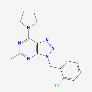 3-[(2-Chlorophenyl)methyl]-5-methyl-7-(1-pyrrolidinyl)triazolo[4,5-d]pyrimidine