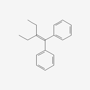 molecular formula C18H20 B11948024 Benzene, 1,1'-(2-ethyl-1-butenylidene)bis- CAS No. 63019-11-4
