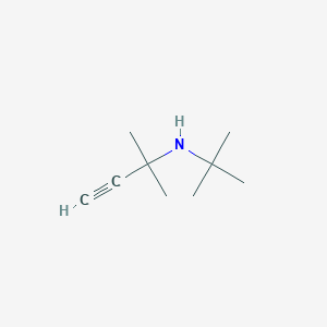 molecular formula C9H17N B119481 N-tert-Butyl-1,1-dimethylpropargylamine CAS No. 1118-17-8