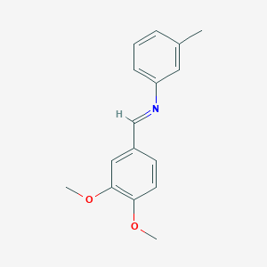molecular formula C16H17NO2 B11948125 N-Veratrylidene-M-toluidine CAS No. 82363-23-3