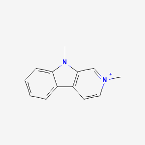 molecular formula C13H13N2+ B1194821 2,9-Dimethyl-beta-carbolinium CAS No. 37689-96-6