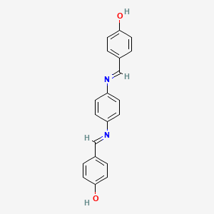 molecular formula C20H16N2O2 B11948268 N,N'-Bis(4-hydroxybenzylidene)-1,4-phenylenediamine CAS No. 51309-55-8