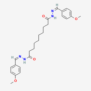 molecular formula C26H34N4O4 B11948286 N,N'-bis[(Z)-(4-methoxyphenyl)methylideneamino]decanediamide CAS No. 6342-27-4