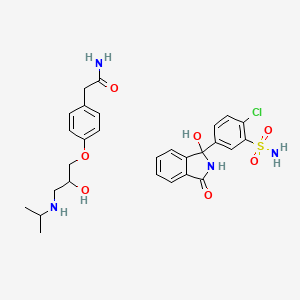 molecular formula C28H33ClN4O7S B1194832 Atenolol and chlorthalidone CAS No. 73677-19-7