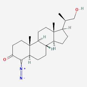 molecular formula C22H34N2O2 B1194833 (5alpha,20R)-4-Diazo-21-hydroxy-20-methylpregnan-3-one CAS No. 74850-10-5