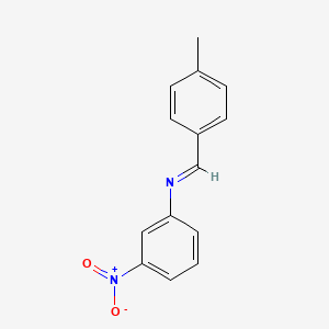 molecular formula C14H12N2O2 B11948357 p-Methylbenzylidene-(3-nitrophenyl)-amine CAS No. 93431-48-2