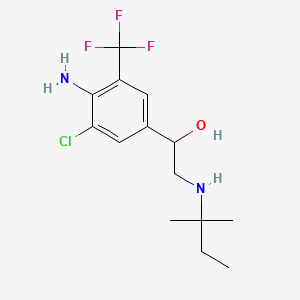 molecular formula C14H20ClF3N2O B1194845 1-[4-Amino-3-chloro-5-(trifluoromethyl)phenyl]-2-(2-methylbutan-2-ylamino)ethanol CAS No. 95656-68-1