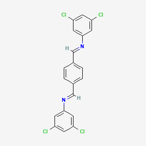 molecular formula C20H12Cl4N2 B11948468 N,N'-(1,4-Phenylenedimethylidyne)bis(3,5-dichloroaniline) 