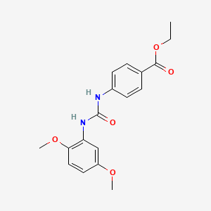 molecular formula C18H20N2O5 B11948488 Ethyl 4-{[(2,5-dimethoxyphenyl)carbamoyl]amino}benzoate 