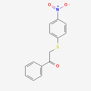 molecular formula C14H11NO3S B11948508 p-Nitrophenylthioacetophenone CAS No. 33046-48-9