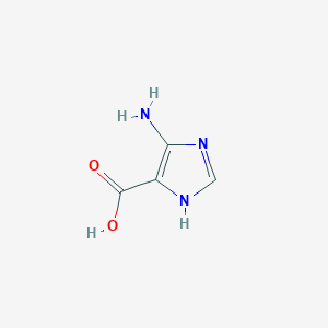 molecular formula C4H5N3O2 B1194854 5-amino-1H-imidazole-4-carboxylic acid CAS No. 4919-04-4