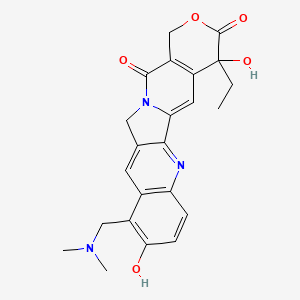 molecular formula C23H23N3O5 B1194855 Hycamptamine hydrochloride hydrate 