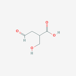 molecular formula C5H8O4 B1194857 2-(Hydroxymethyl)-4-oxobutanoic acid 
