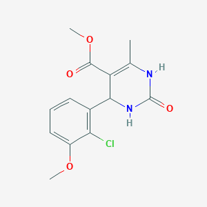 molecular formula C14H15ClN2O4 B11948570 Methyl 4-(2-chloro-3-methoxyphenyl)-6-methyl-2-oxo-1,2,3,4-tetrahydro-5-pyrimidinecarboxylate 