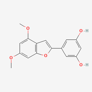 molecular formula C16H14O5 B1194858 Moracin A CAS No. 67259-17-0