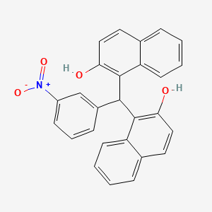 molecular formula C27H19NO4 B11948582 1,1'-(3-Nitrobenzylidene)DI(2-naphthol) CAS No. 34504-00-2