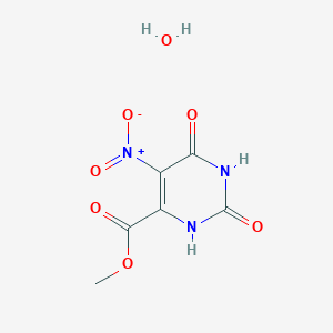 molecular formula C6H7N3O7 B11948629 Methyl 5-nitro-2,6-dioxo-1,2,3,6-tetrahydropyrimidine-4-carboxylate hydrate 