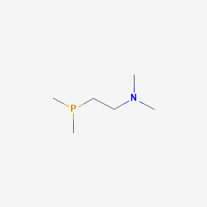 molecular formula C6H16NP B119487 Ethanamine, 2-(dimethylphosphino)-N,N-dimethyl-(9CI) CAS No. 154781-52-9