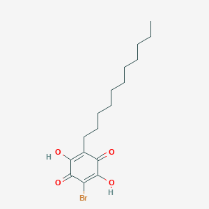 molecular formula C17H25BrO4 B1194877 2-Bromo-3,6-dihydroxy-5-undecylcyclohexa-2,5-diene-1,4-dione CAS No. 88792-40-9