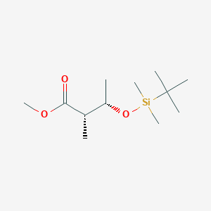 molecular formula C₁₂H₂₆O₃Si B119488 (R,S)-3-[(Tert-butyldimethylsilyl)oxy]-2-methyl-butanoic Acid Methyl Ester CAS No. 155897-72-6