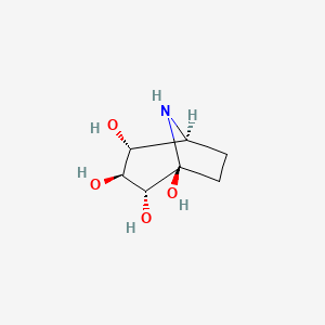 molecular formula C7H13NO4 B1194881 (1S,2R,3S,4R,5S)-8-azabicyclo[3.2.1]octane-1,2,3,4-tetrol 