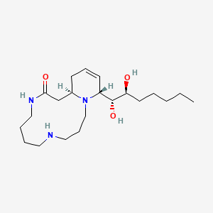 molecular formula C21H39N3O3 B1194884 1,2-Dihydro-8-methoxy-2-oxo-5-quinolinecarboxaldehyde CAS No. 57682-64-1
