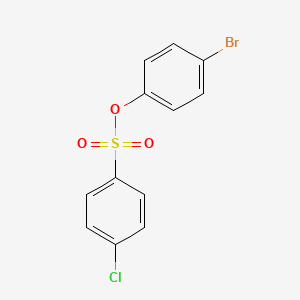 molecular formula C12H8BrClO3S B11948999 Benzenesulfonic acid, p-chloro-, p-bromophenyl ester CAS No. 6289-17-4