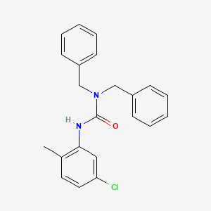 molecular formula C22H21ClN2O B11949047 Urea, N'-(5-chloro-2-methylphenyl)-N,N-bis(phenylmethyl)- CAS No. 86764-61-6