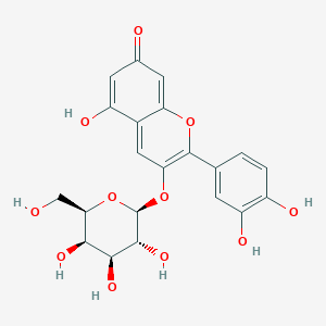 molecular formula C21H20O11 B1194905 花青素3-O-β-D-半乳糖苷甜菜碱 