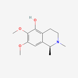 molecular formula C13H19NO3 B1194921 Gigantine CAS No. 32829-58-6