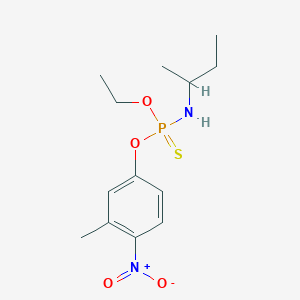 molecular formula C13H21N2O4PS B1194926 O-ethyl O-(5-methyl-4-nitrophenyl) N-(1-methylpropyl)phosphoramidothioate 