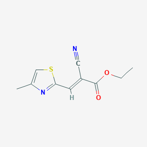 molecular formula C10H10N2O2S B11949262 Ethyl 2-cyano-3-(4-methyl-1,3-thiazol-2-YL)-2-propenoate CAS No. 853349-88-9