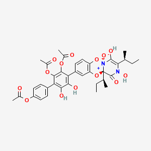 molecular formula C36H38N2O14 B1194933 Sarcodonin 