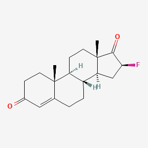 molecular formula C19H25FO2 B1194936 Androst-4-ene-3,17-dione, 16beta-fluoro- CAS No. 2838-94-0
