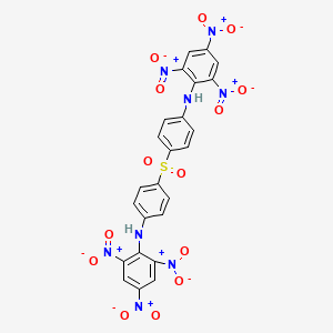molecular formula C24H14N8O14S B11949407 4-(N-(2,4,6-Trinitrophenyl)amino)phenyl sulfone CAS No. 108726-42-7