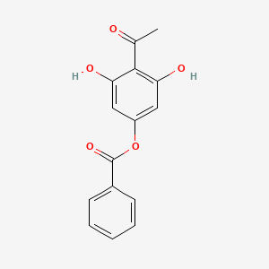 molecular formula C15H12O5 B11949422 Ethanone, 1-[4-(benzoyloxy)-2,6-dihydroxyphenyl]- CAS No. 130471-75-9