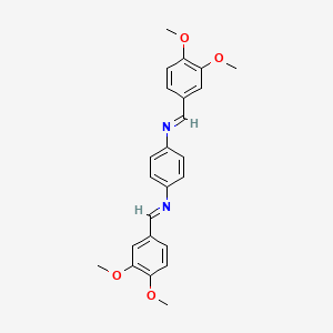 molecular formula C24H24N2O4 B11949425 N,N'-Bis(3,4-dimethoxybenzylidene)-1,4-phenylenediamine CAS No. 122904-08-9