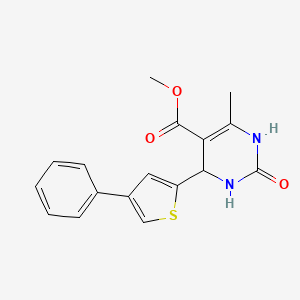 molecular formula C17H16N2O3S B11949448 Methyl 6-methyl-2-oxo-4-(4-phenyl-2-thienyl)-1,2,3,4-tetrahydro-5-pyrimidinecarboxylate CAS No. 853315-24-9