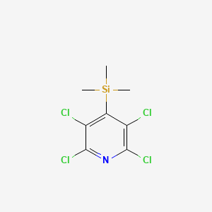 molecular formula C8H9Cl4NSi B11949454 2,3,5,6-Tetrachloro-4-(trimethylsilyl)pyridine CAS No. 18359-52-9